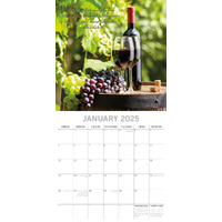 Wine 2025 Square Wall Calendar Food 16 Month Premium Planner Xmas New Year Gift thumbnail