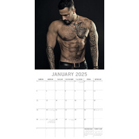 Hot Shirtless Men 2025 Square Wall Calendar 16 Months Xmas New Year Planner Gift thumbnail