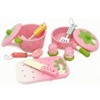 11 Pieces Kids Wooden Kitchen Play Set thumbnail