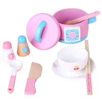 Kids Wooden Kitchen Tea Set Pretend Play thumbnail