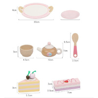 Kids Wooden Kitchen Tea Set Pretend Play thumbnail