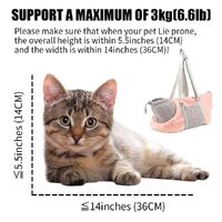 LIFEBEA Small Cat Carrier Pet bag: Comfy Shoulder Bag with Adjustable Strap for Small Dogs, Puppies, Kittens Up to 3kg /6.6 lbs - Pink thumbnail