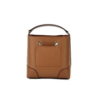 Michael Kors Women's Mercer Small Luggage Pebbled Leather Bucket Crossbody Bag Purse - One Size thumbnail