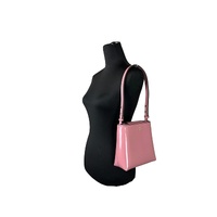 Tory Burch Women's Patent Emerson Small Bucket Bag Purse Pink - One Size thumbnail