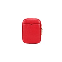 Michael Kors Women's Jet Set Bright Red Pebbled Leather North South Chain Crossbody Bag - One Size thumbnail