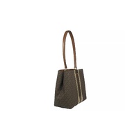 Michael Kors Women's Medium Pratt Bucket Shoulder Bag Purse Brown - One Size thumbnail