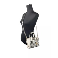 Michael Kors Women's Avril XS Cream Cheetah Satchel Crossbody Bag Purse - One Size thumbnail