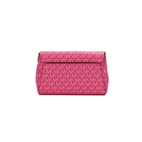 Michael Kors Women's Jet Set Medium Electric Pink Convertible Pouchette Crossbody Bag - One Size thumbnail