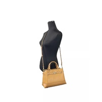 Michael Kors Women's Reed Small Leather Belted Satchel Crossbody Bag Brown - One Size thumbnail