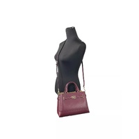 Michael Kors Women's Reed Small Leather Belted Satchel Crossbody Bag Oxblood - One Size thumbnail