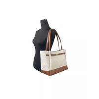 Michael Kors Women's Reed Large Belted Tote Shoulder Bag Purse Vanilla - One Size thumbnail