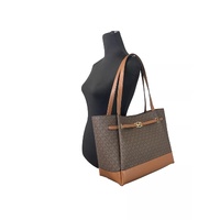 Michael Kors Women's Reed Large Belted Tote Shoulder Bag Purse Brown - One Size thumbnail