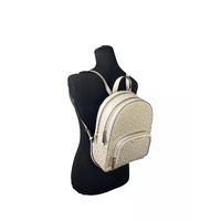 Michael Kors Women's Jaycee Medium Zip Pocket Backpack Bag Cream Gold - One Size thumbnail