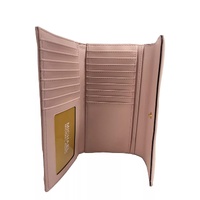 Michael Kors Women's Jet Set Travel Large Quilted Leather Trifold Wallet Powder Blush - One Size thumbnail