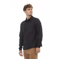 Alpha Studio Men's Gray Wool Shirt - 48 IT thumbnail