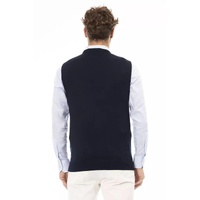 Alpha Studio Men's Blue Viscose Vest - 46 IT thumbnail