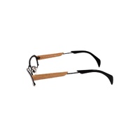 Alexander McQueen Unisex's Black Metal Frames - One Size thumbnail