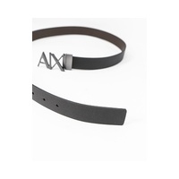 Armani Exchange Men's Black Leather Belt - 100 cm thumbnail
