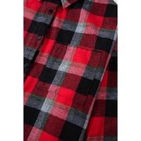 Red Christmas Checkered Pattern Loose Shirt and Pants Lounge Set - XL thumbnail