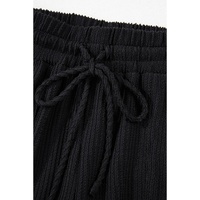 Black Corded MERRY Graphic Long Sleeve Top and Shorts Set - XL thumbnail