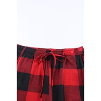 Red Plaid Merry Christmas Graphic Loungewear Set - 2XL thumbnail