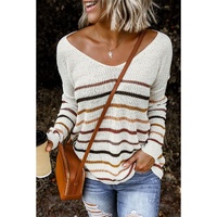 Multicolor Striped Knit Sweater - XL thumbnail