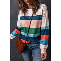 Azura Exchange Color Block Long Sleeve Top - L thumbnail
