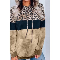 Azura Exchange Leopard Tie Dye Colorblock Hoodie - 2XL thumbnail
