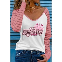 Azura Exchange Colorblock Car & Heart Graphic Long Sleeve Top - XL thumbnail