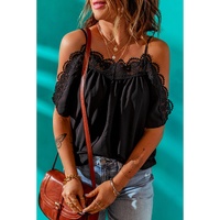 Azura Exchange Off-shoulder Crochet Neckline Top - S thumbnail