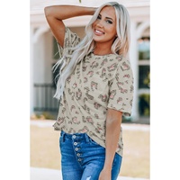 Azura Exchange Waffle Knit Short Sleeve Top - XL thumbnail