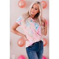 Azura Exchange Leopard V Neck Short Sleeve Top - L thumbnail