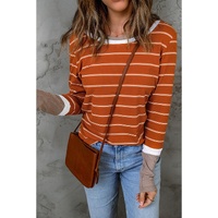 Azura Exchange Color Block Rib Knit Striped Pullover - 2XL thumbnail