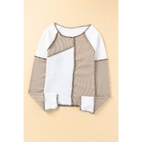 Azura Exchange Color Block Rib Knit Top - 2XL thumbnail