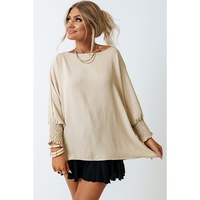 Azura Exchange Smocked Wrist Shift Top - M thumbnail
