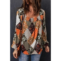 Azura Exchange Mixed Print Blouse - M thumbnail