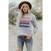 Azura Exchange Positive Words Print Long Sleeve Top - S thumbnail
