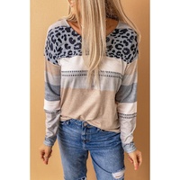 Azura Exchange Leopard Print V-Neck Top - S thumbnail