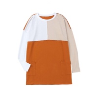 Azura Exchange Color Block Patchwork Long Sleeve Top - M thumbnail