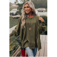Azura Exchange Oversized Patchwork Drop Shoulder Top - M thumbnail