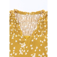 Azura Exchange Printed Crinkled Blouse - S thumbnail