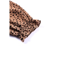 Azura Exchange Frilled Neck 3/4 Sleeves Cheetah Blouse - M thumbnail