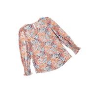 Azura Exchange Floral Puff Sleeve Blouse - M thumbnail