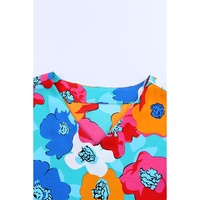 Azura Exchange Floral Print V Neck Blouse - L thumbnail