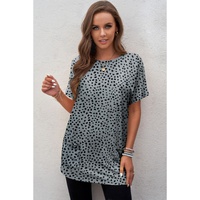 Azura Exchange Leopard Print Tunic Top with Side Pockets - S thumbnail