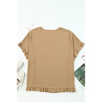 Azura Exchange Ruffle Trim Oversize Blouse - L thumbnail