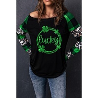 Azura Exchange Leopard Printed Plaid Splicing Blouse - L thumbnail