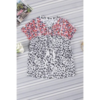Azura Exchange Print Tassel Tie Blouse - S thumbnail