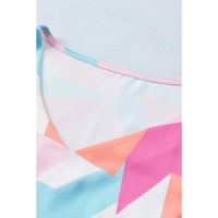 Azura Exchange Geometric Print V-Neck Pleated Cap Sleeve Top - XL thumbnail