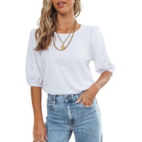 Azura Exchange Puff Sleeve Keyhole Back Top - XL thumbnail